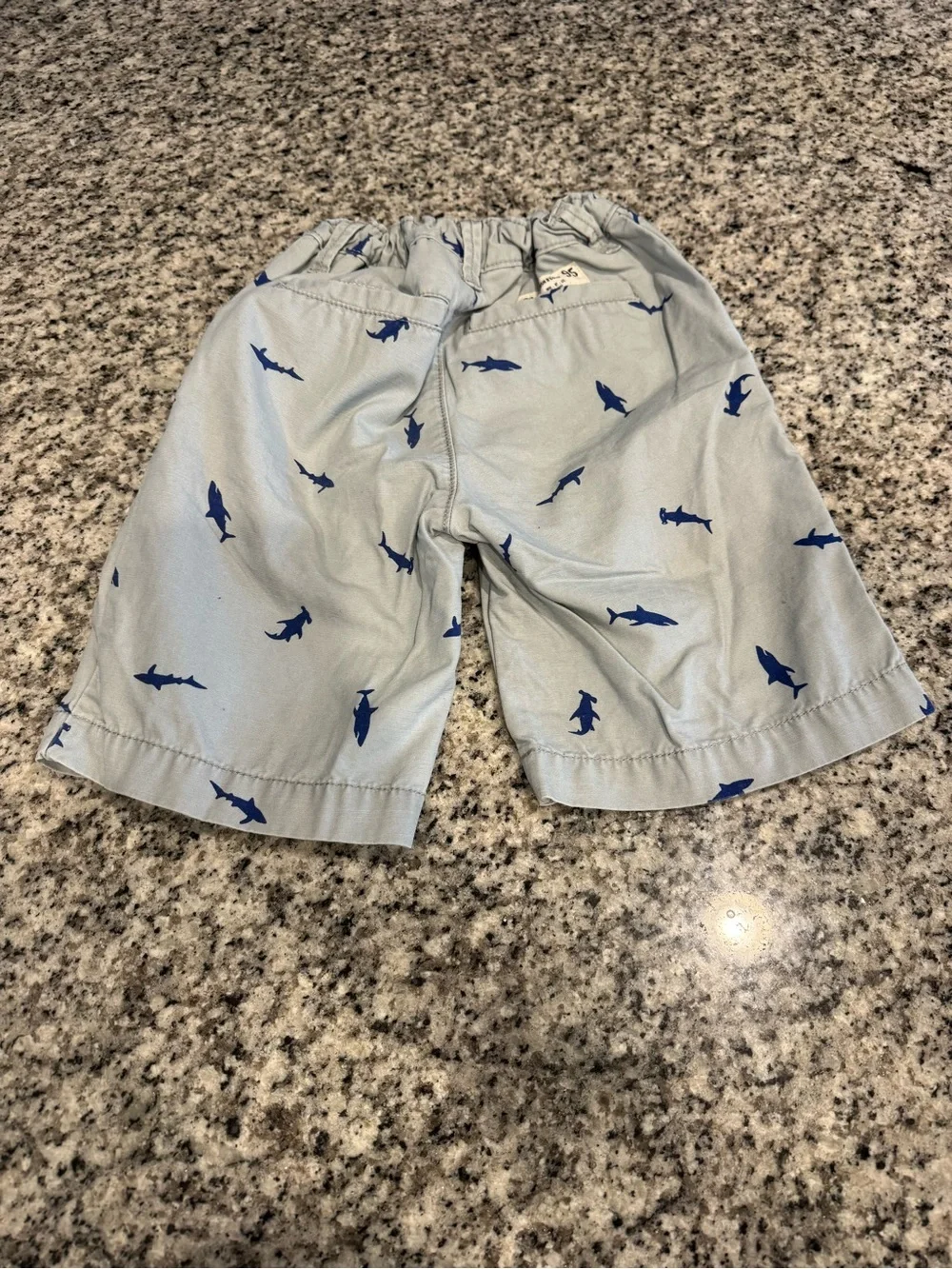 Oshkosh Light Blue Boys' Shark Print Cotton Shorts